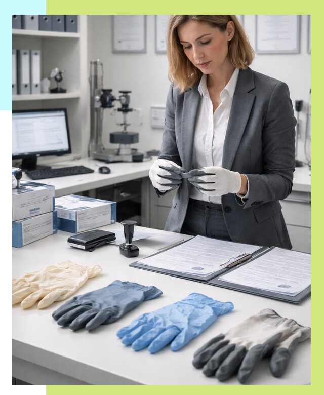 Сертификация перчаток в Костомукше от 8672 р. | Алешин-Ктм