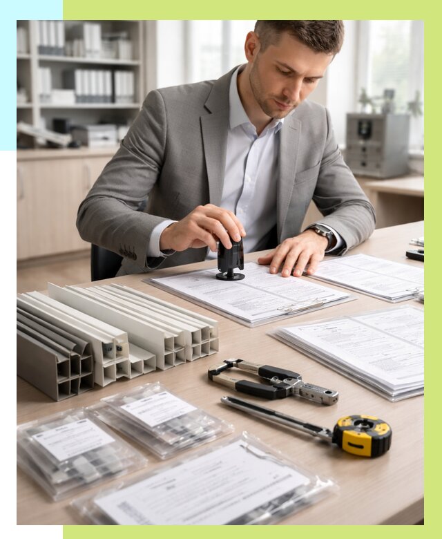 Сертификация ПВХ продукции в Костомукше от 8672 р., Алешин-Ктм