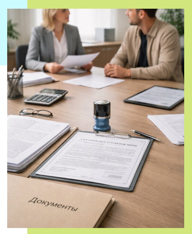 Сертификат соответствия на продукцию в Костомукше от 15303 р.|Алешин-Ктм