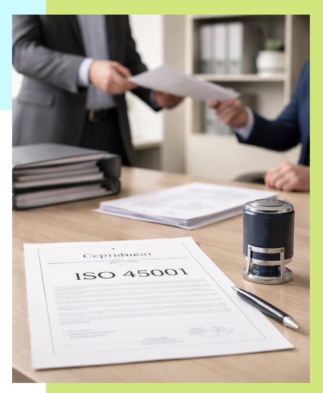 Сертификат ISO 45001 в Костомукше под ключ от 45909 р. | Алешин-Ктм